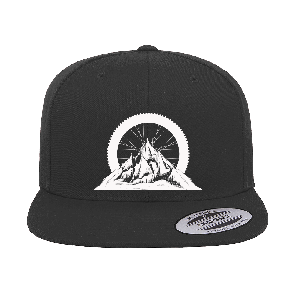 Mountain Tires Embroidered Flat Bill Cap