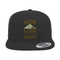 Thumbnail for Nature Is A Home Printed Flat Bill Cap