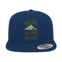 Thumbnail for Nature Is A Home Printed Flat Bill Cap