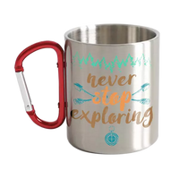 Thumbnail for Never Stop Exploring Stainless Steel Double Wall Carabiner Mug 12oz