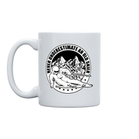 Thumbnail for Never Underestimate An Old Skier White Coffee Mug