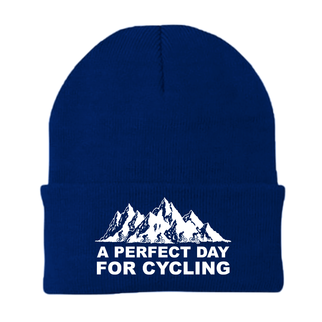 Perfect Day For Cycling Embroidered Beanie