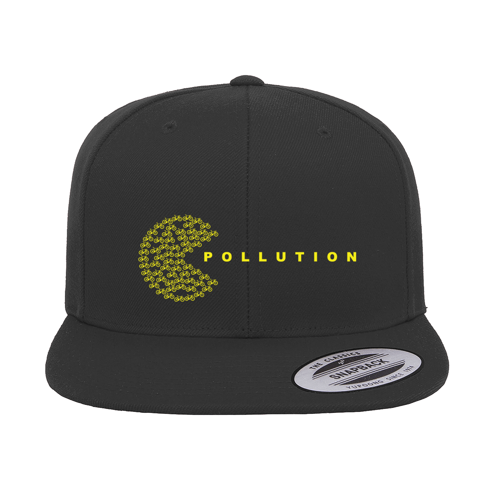Pollution Hat Design Pollution Eater Embroidered Flat Bill Cap – Outdoorzees