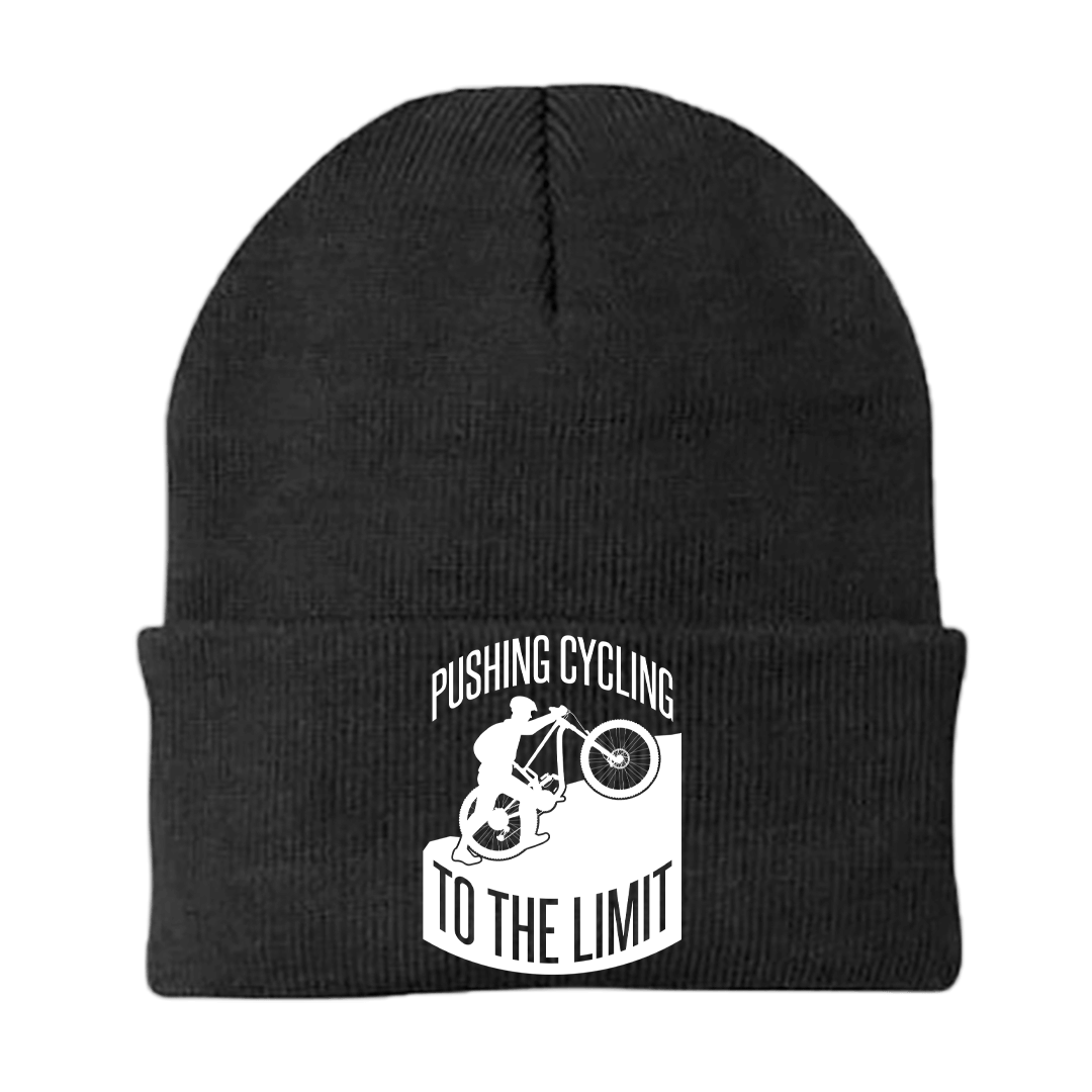 Pushing Cycling To The Limit Embroidered Beanie
