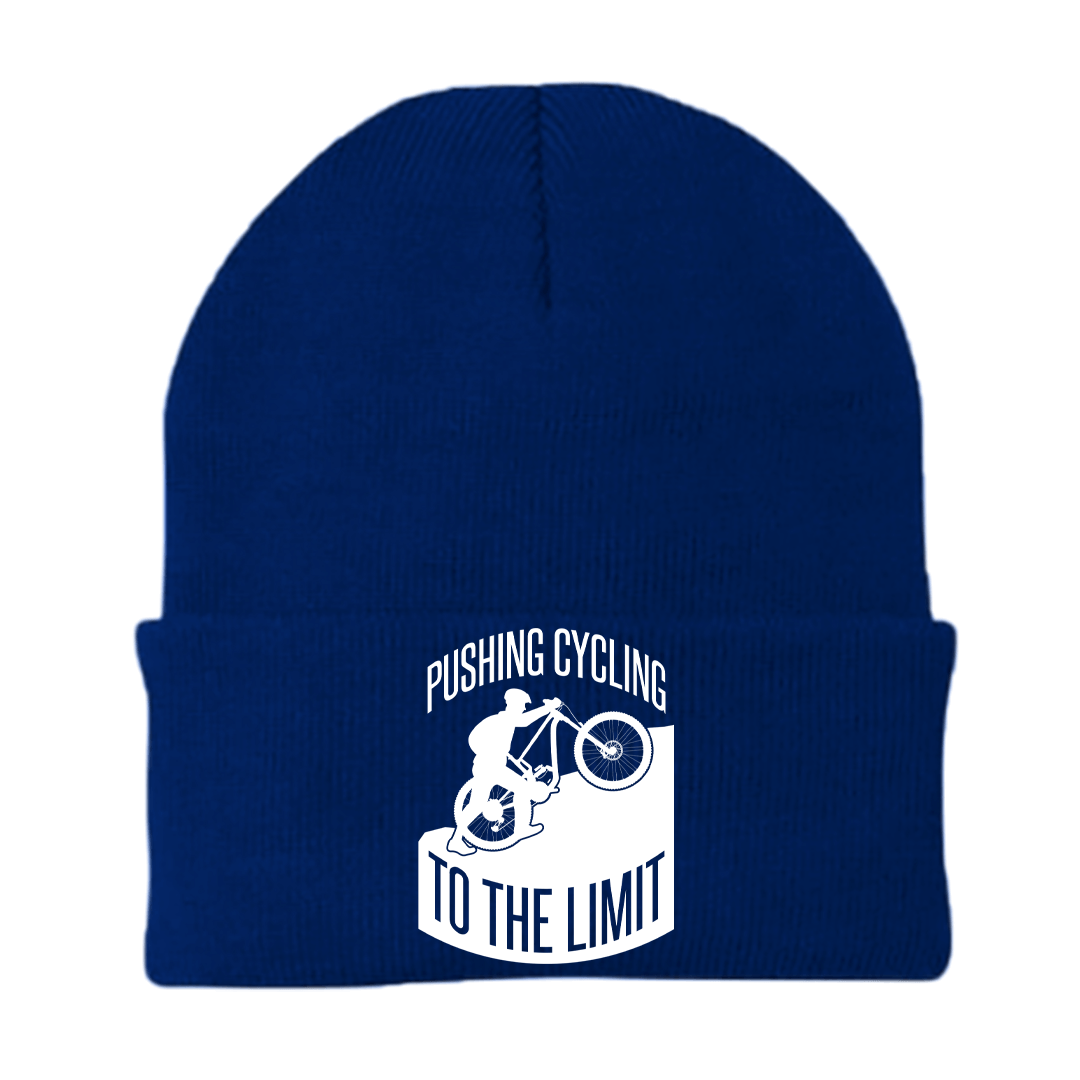 Pushing Cycling To The Limit Embroidered Beanie