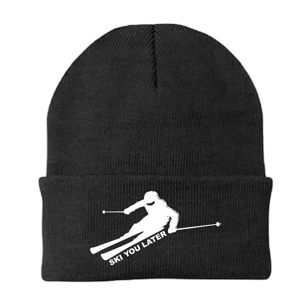 Ski You Later Embroidered Beanie