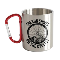 Thumbnail for The Sun Shine On The Cyclist Stainless Steel Double Wall Carabiner Mug 12oz
