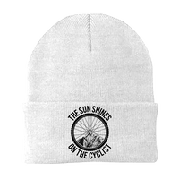 Thumbnail for The Sun Shine On The Cyclist Embroidered Beanie