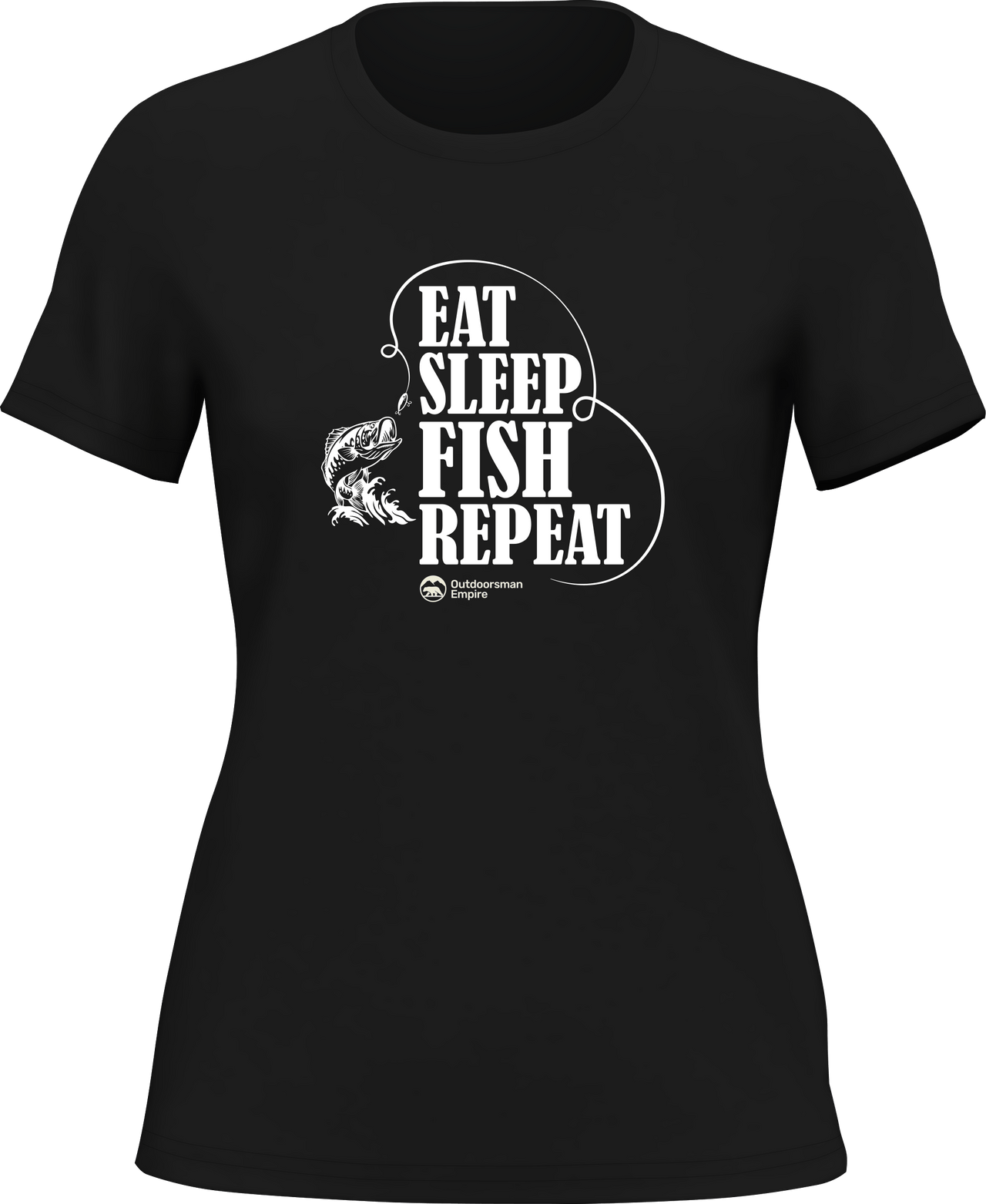 Eat Sleep Fish Repeat T-Shirt for Women