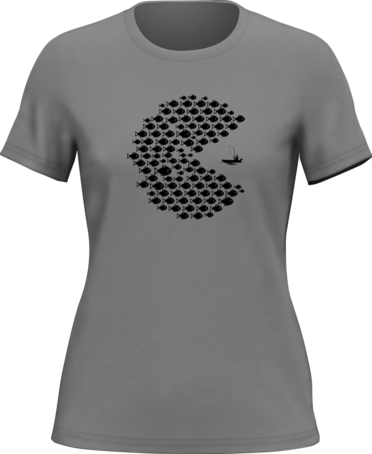 Fishing Pacman Style T-Shirt for Women