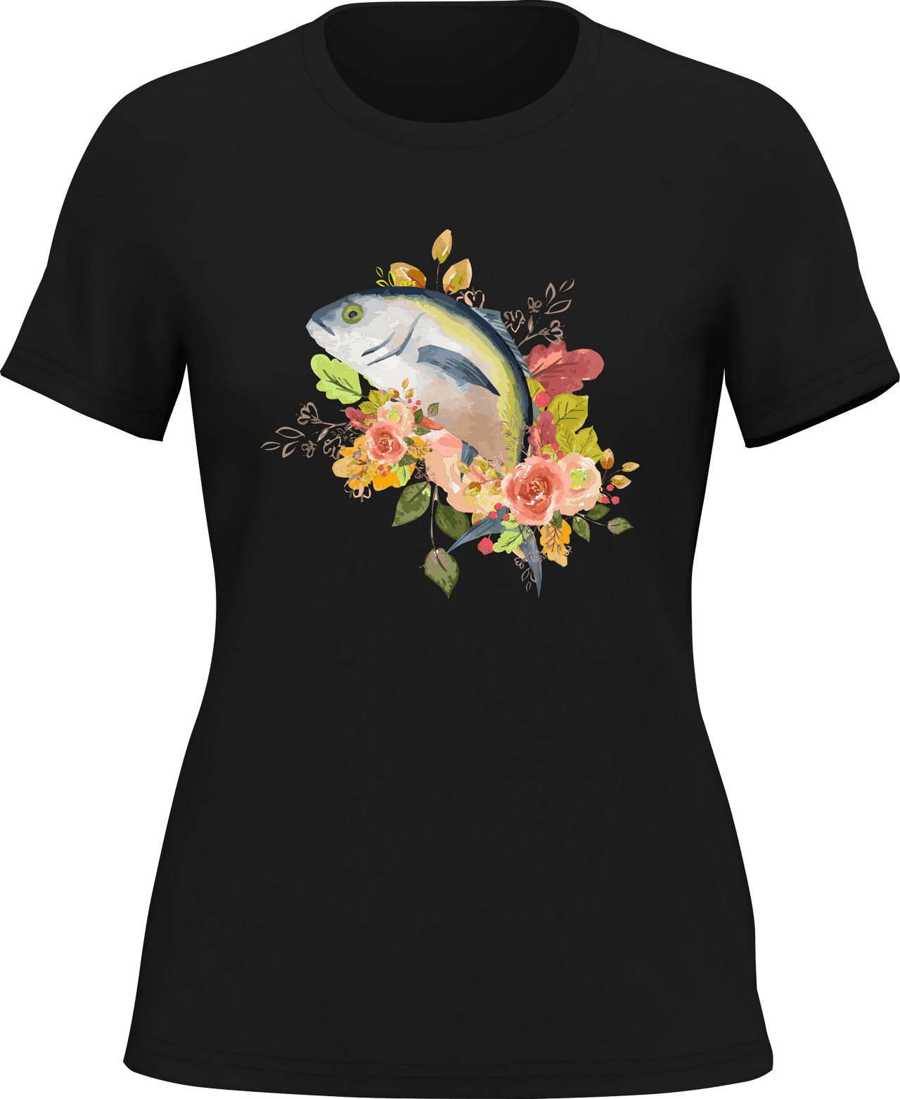 Fishing Flower T-Shirt for Women