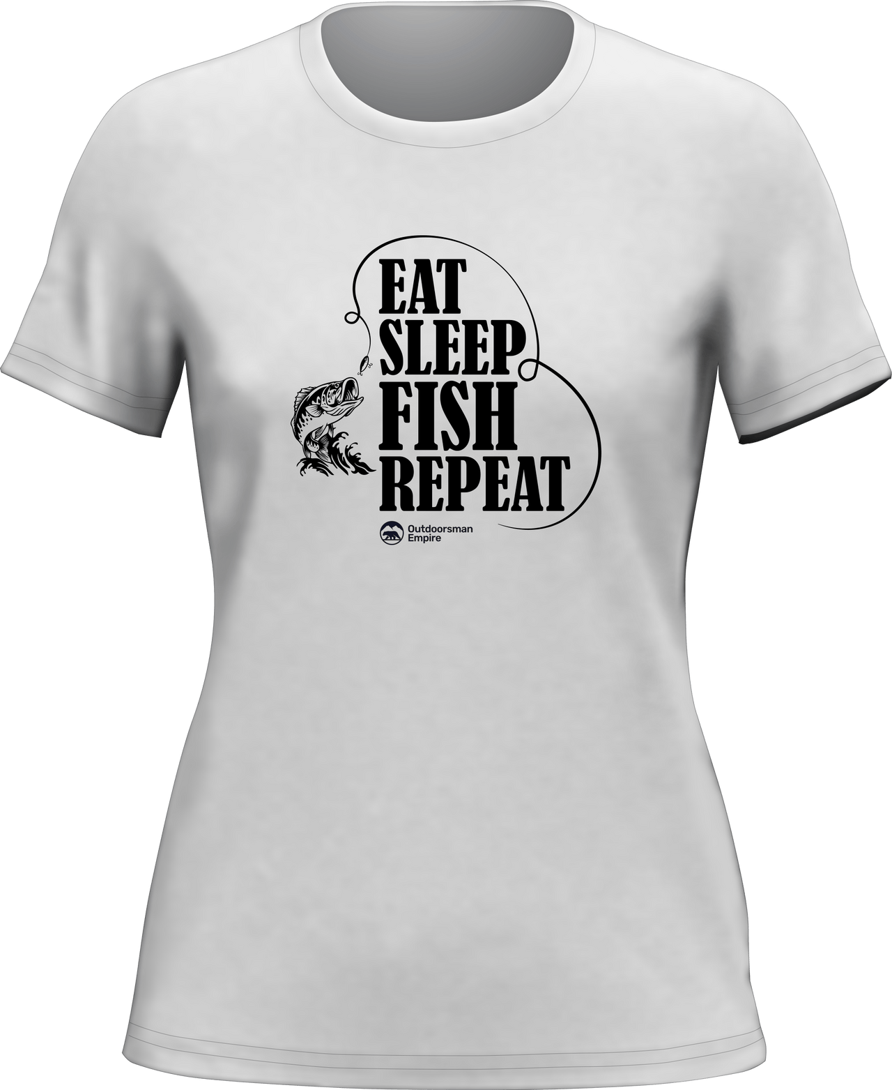 Eat Sleep Fish Repeat T-Shirt for Women