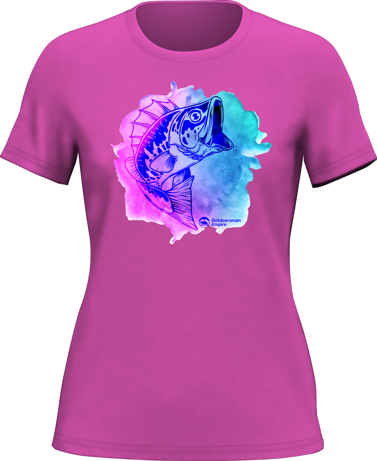 Watercolor Fishing T-Shirt for Women