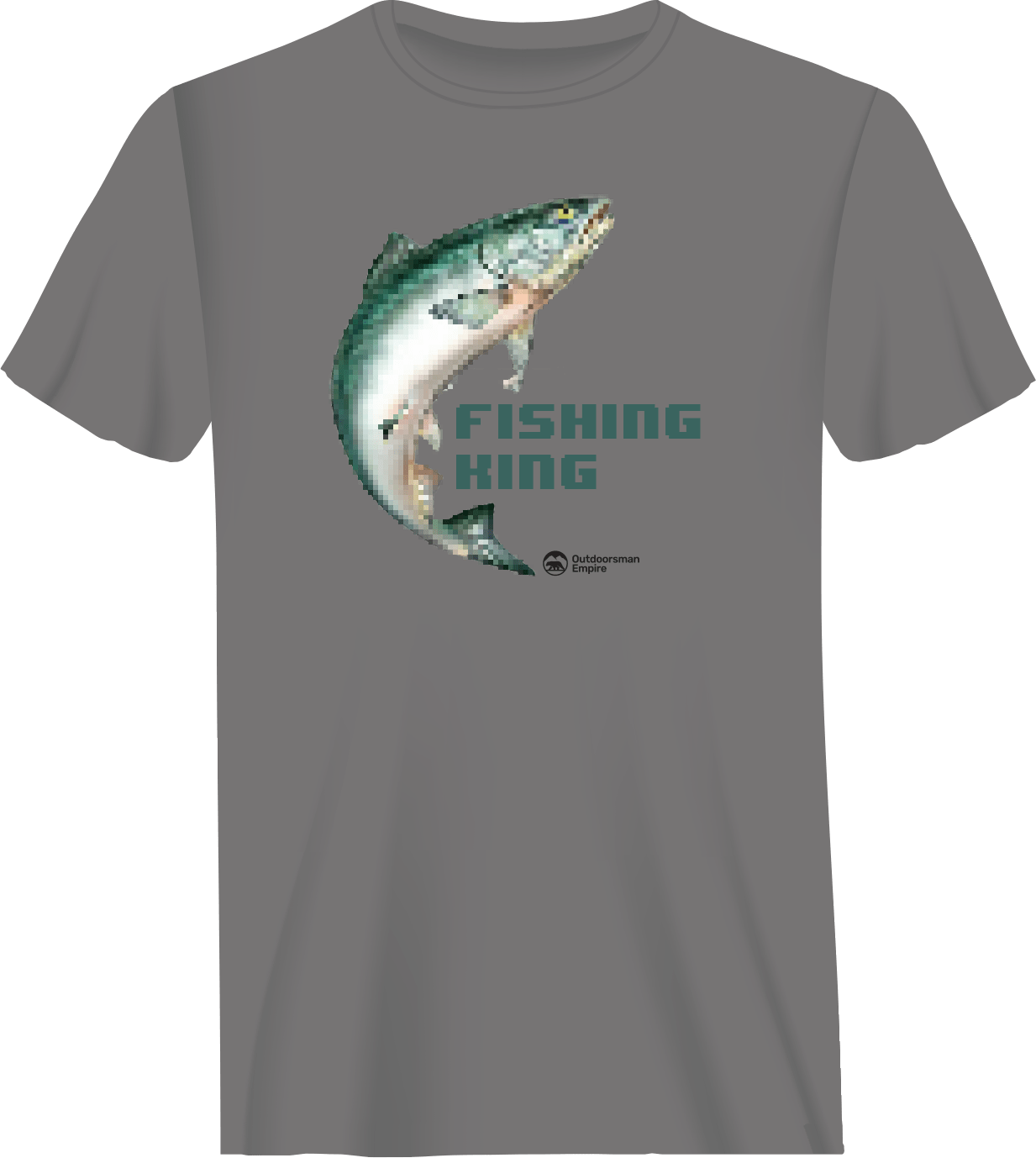 Fishing Pixelated Man T-Shirt