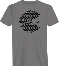 Thumbnail for Fishing Pacman Style Man T-Shirt
