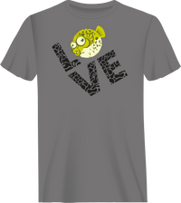Thumbnail for Love Fishing Green Blowfish Globe Man T-Shirt