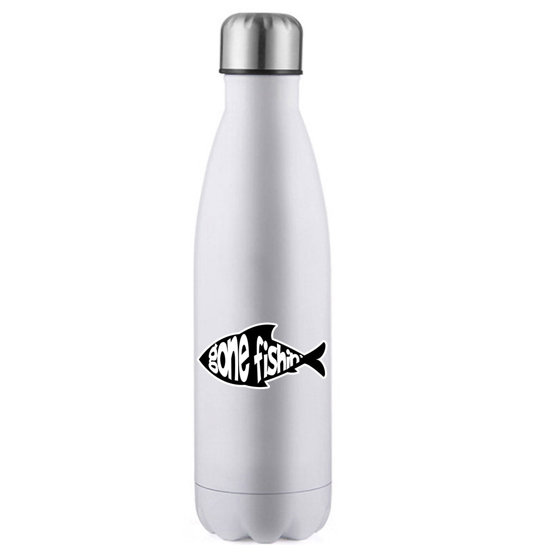 Gone Fishin v3' Stainless Steel Water Bottle