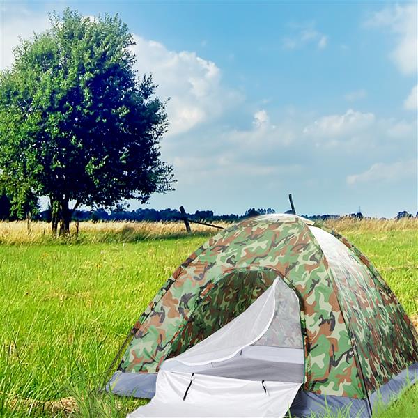 thumbnail image 2 of 3-4 Person Quick Setup Dome Tent - Automatic Pop Up, Wind/Rainproof, 2 Doors & Windows (Sky Blue) 2 of 13