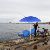 Thumbnail for Portable Outdoor 2-Seat Folding Chair with Removable Sun Umbrella