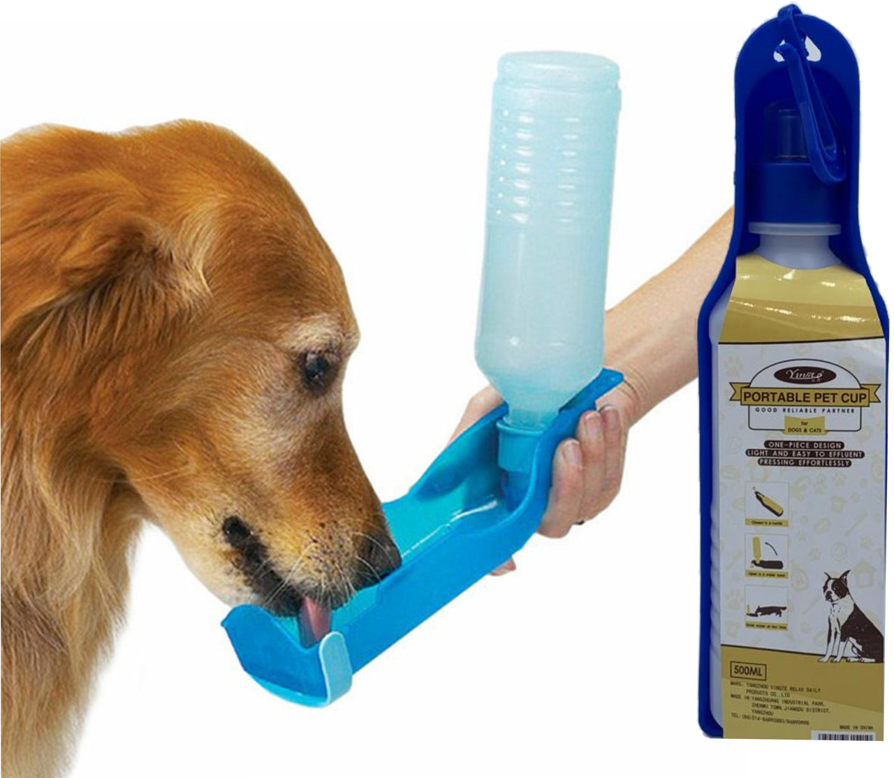 Portable Pet Travel Water Bowl and Bottle Feeder