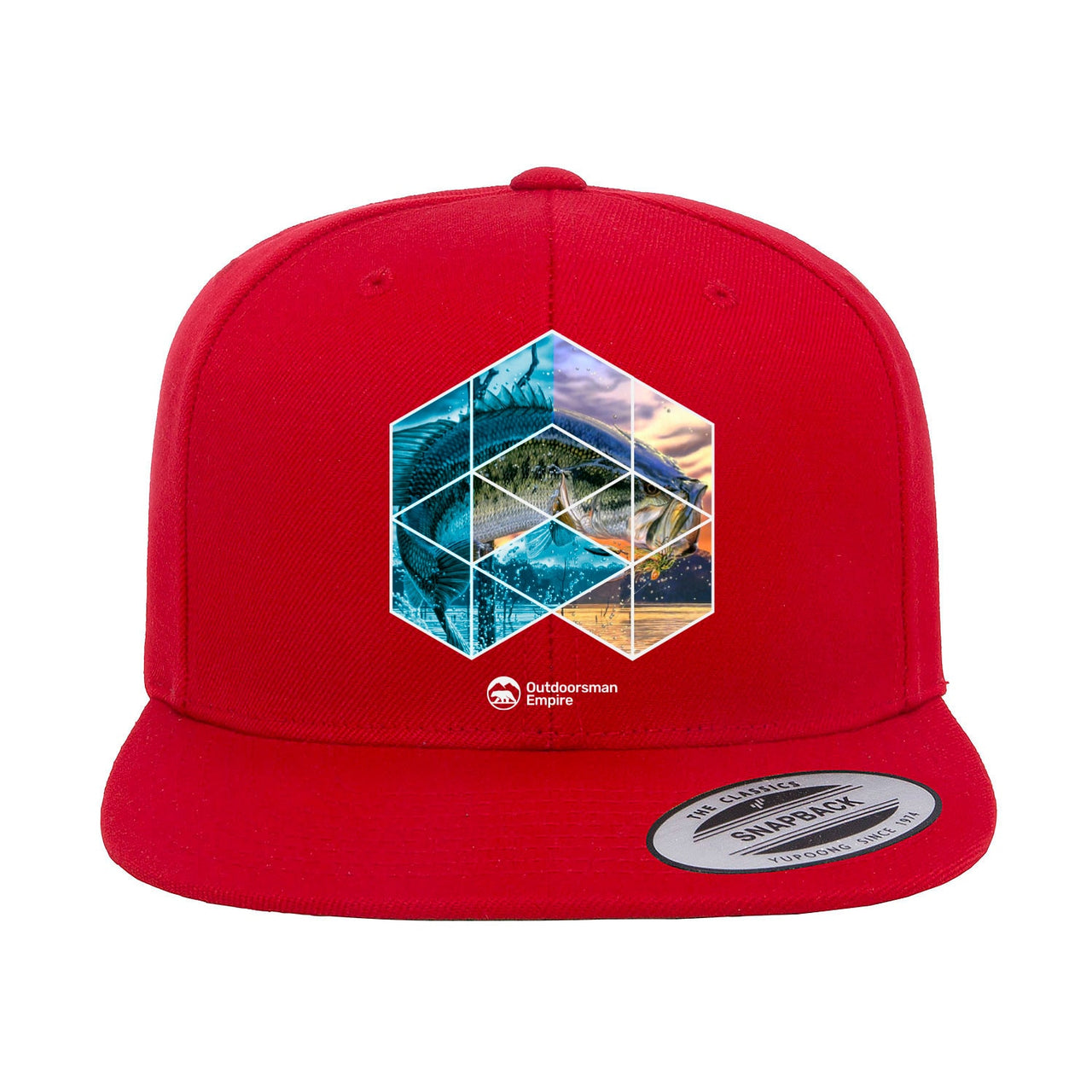 Fishing Geometry Flat Bill Cap