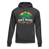 Thumbnail for Hike More Worry Less Adult Fleece Hooded Sweatshirt