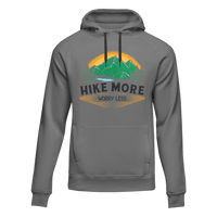 Thumbnail for Hike More Worry Less Adult Fleece Hooded Sweatshirt