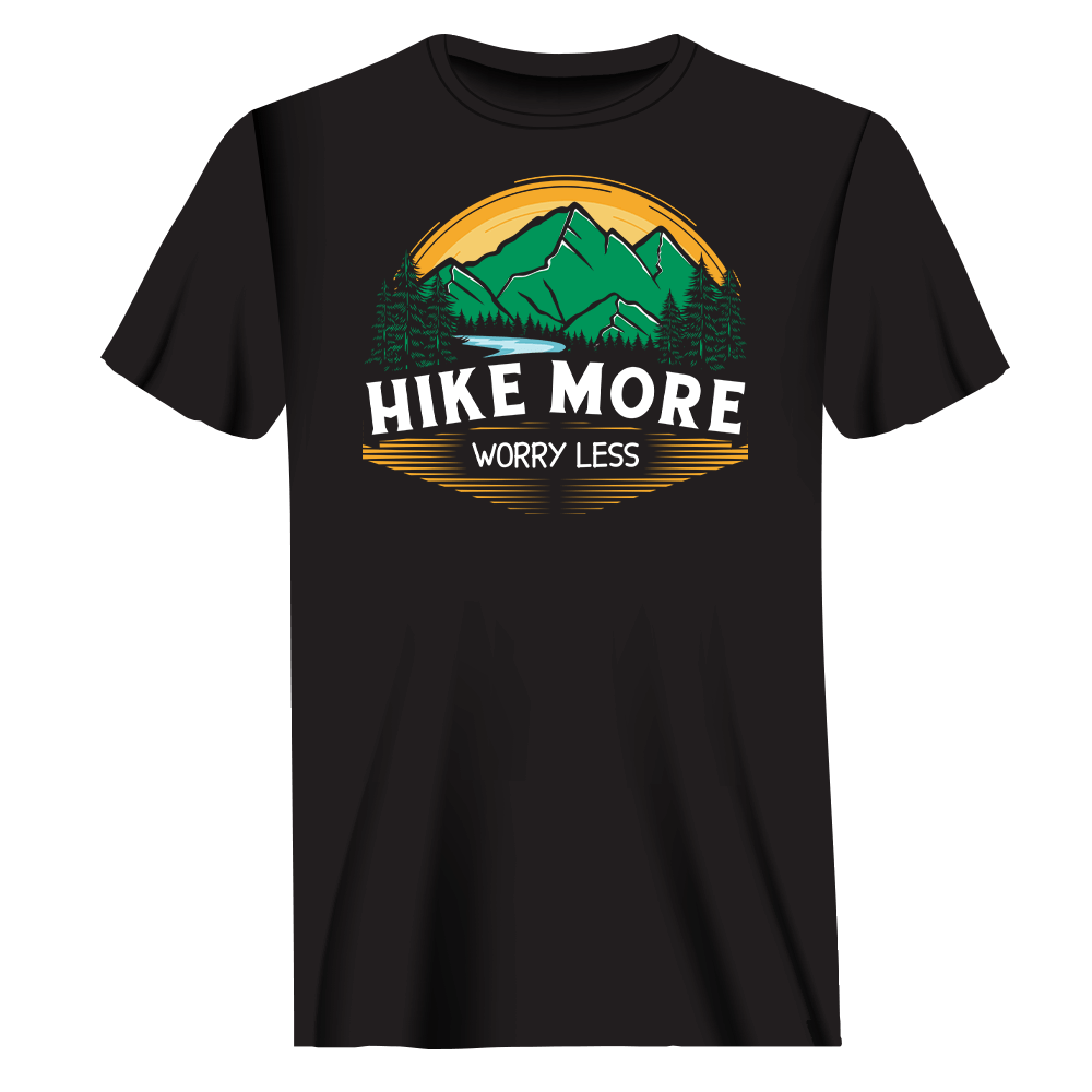 Hike More Worry Less T-Shirt for Men
