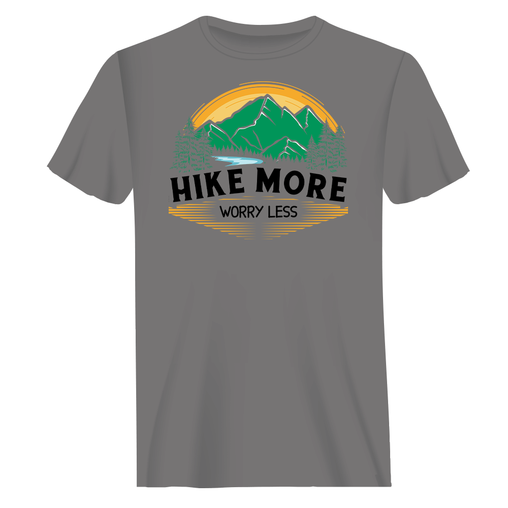 Hike More Worry Less T-Shirt for Men