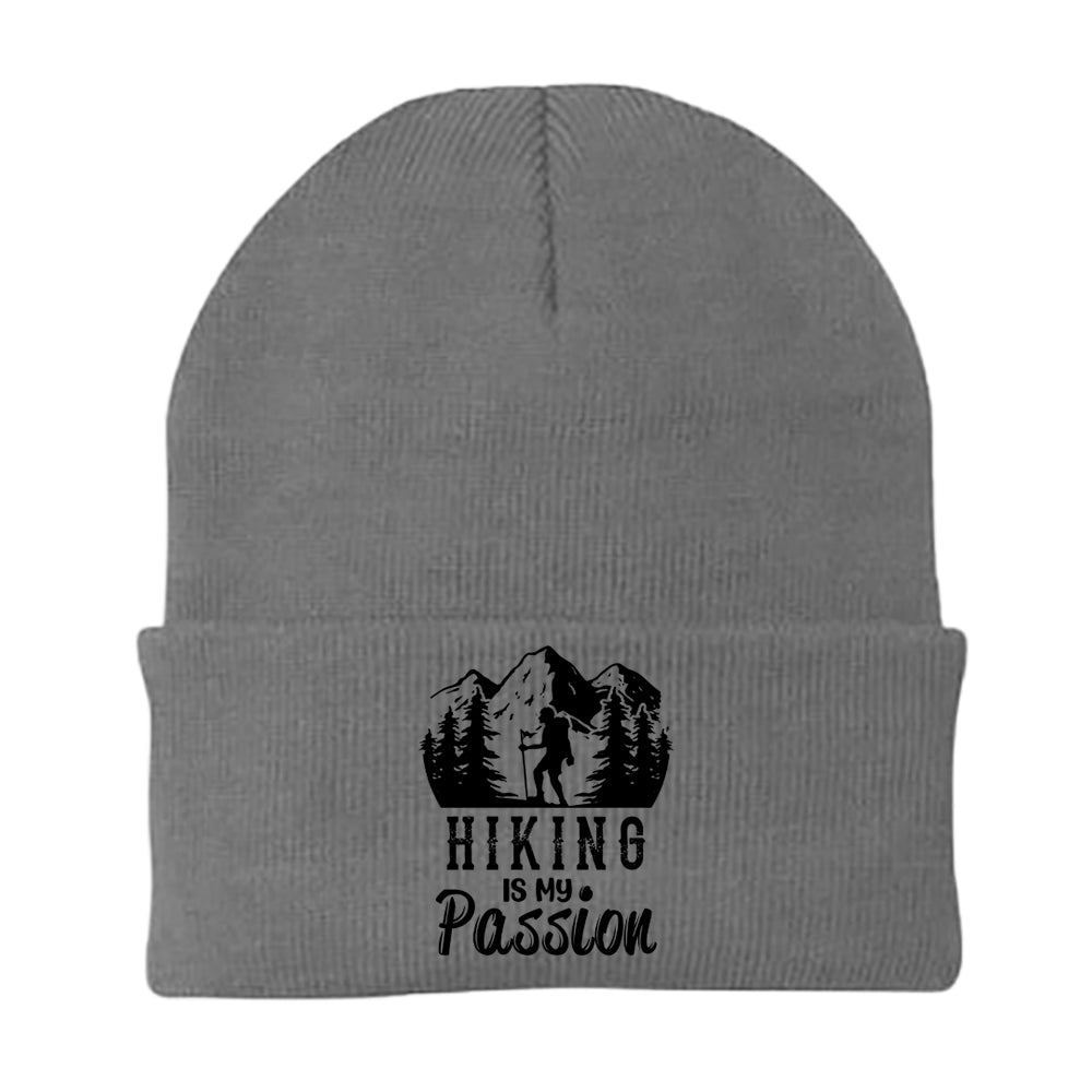 Hiking Is My Passion Embroidered Beanie