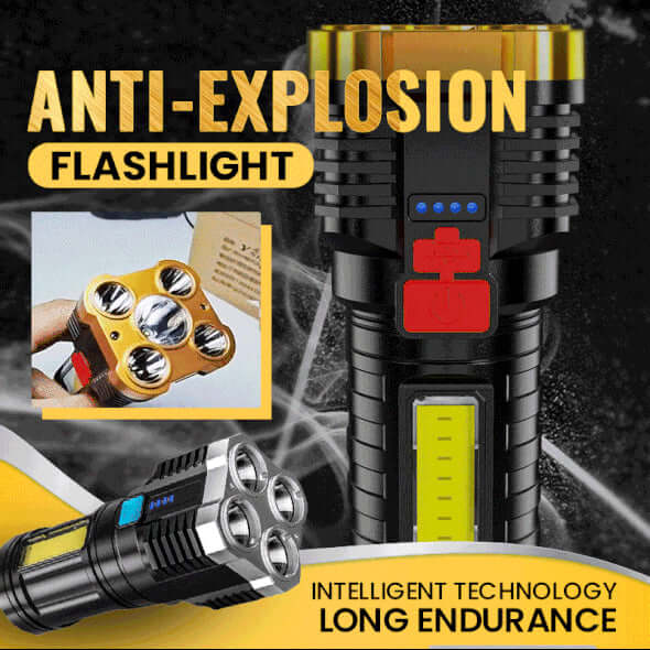 FlashLamp™ | Ultra Bright Waterproof Outdoor LED Flashlight with Side Lamp